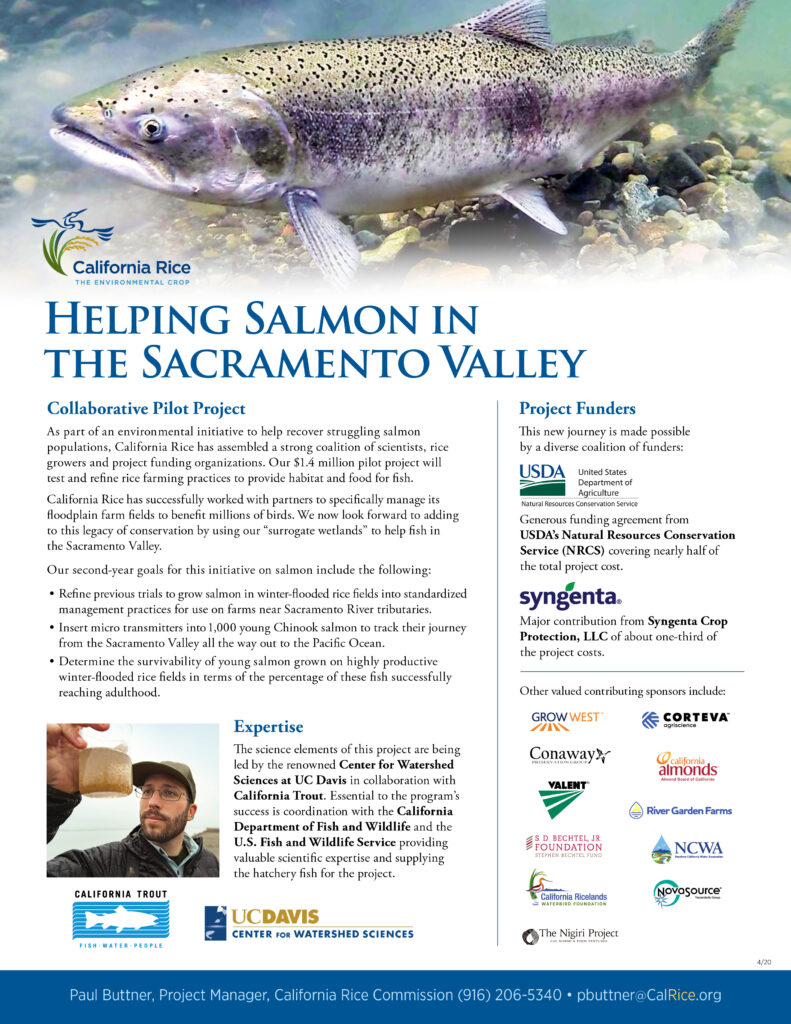 Helping Salmon in the Sacramento Valley fact sheet